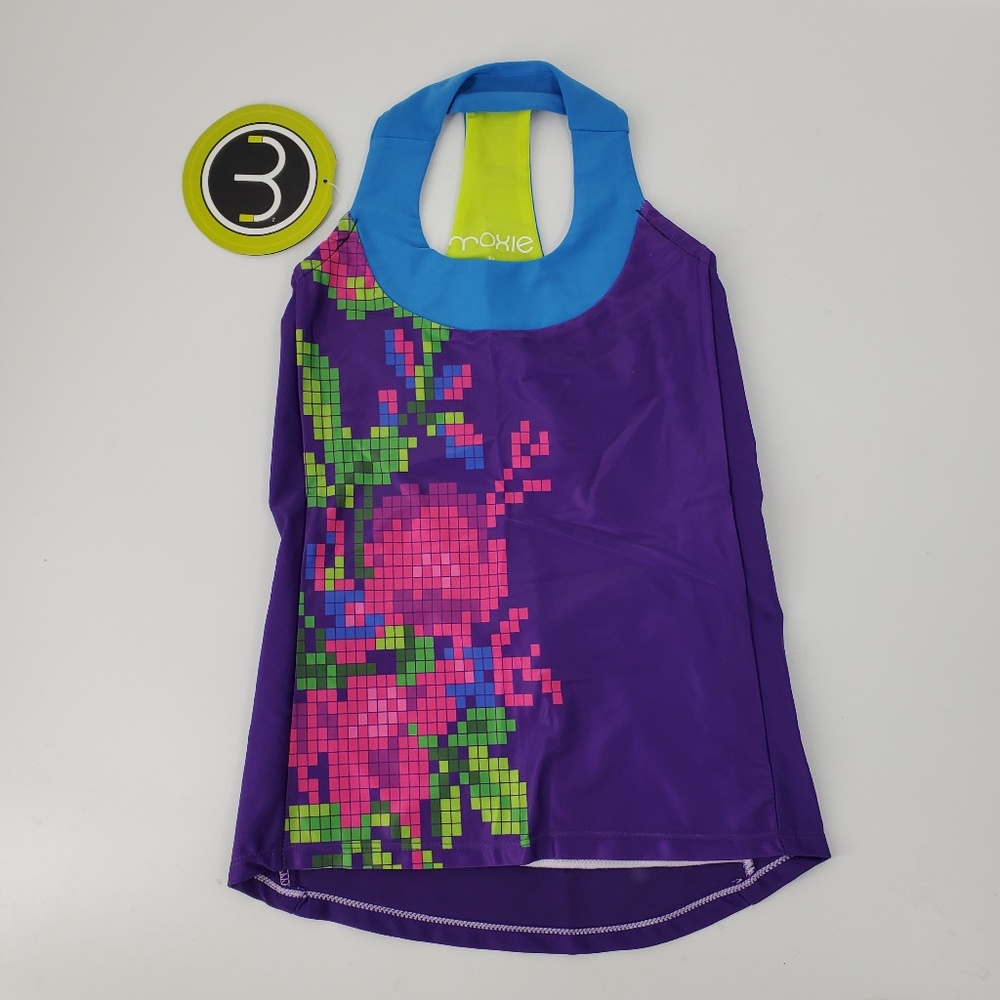 MOXIE Cycling Young Miss Girls Kids T Back Athletic Tank Top Size M 8/10 NWT